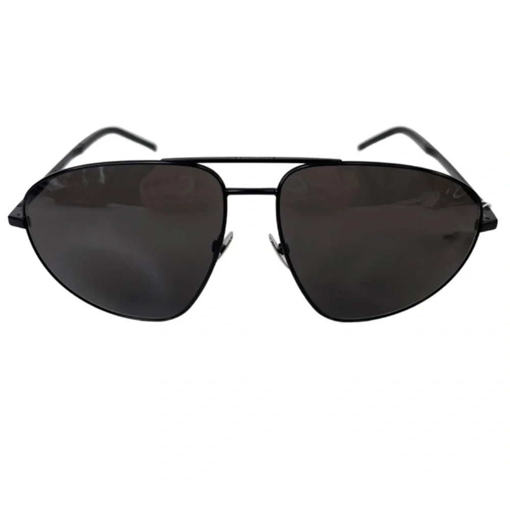 SAINT LAURENT Classic Aviator Sunglasses 60mm NEW Black Polarized